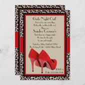 Invitation des talons de fille (léopard) (Devant / Derrière)