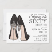 Invitation Des Talons Élevés Qui Atteignent Soixante Annivers (Devant)