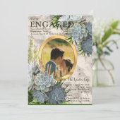 Invitation Des teintes succulentes de blues pâles (Debout devant)