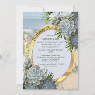 Invitation Des teintes succulentes de blues pâles Anniversair