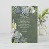 Invitation Des teintes succulentes de blues pâles Anniversair (Debout devant)