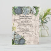 Invitation Des teintes succulentes de blues pâles Réunion (Debout devant)