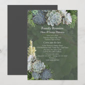 Invitation Des teintes succulentes de blues pâles Réunion (Devant / Derrière)