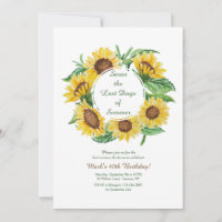 Invitation des tournesols jaunes
