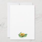 Invitation des tournesols jaunes (Dos)