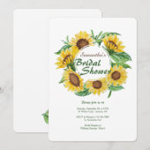 Invitation des tournesols jaunes (Devant / Derrière)