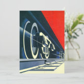 Invitation des trains de train rétro Rails Vintage (Debout devant)