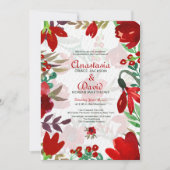 Invitation des tulipes d'aquarelle rouge (Devant)