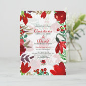 Invitation des tulipes d'aquarelle rouge (Debout devant)