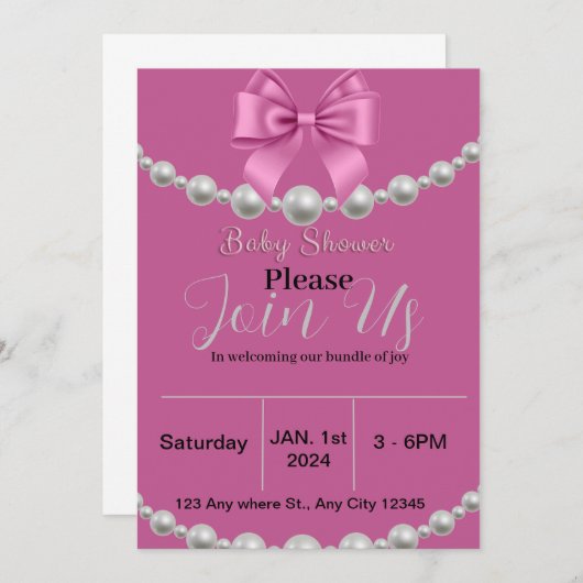 Invitation des vaches et des perles (Devant / Derrière)