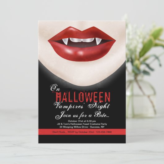 Invitation des vampires d'Halloween (Debout devant)