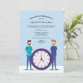 Invitation des Wedding showers gays à l'horloge (Debout devant)