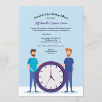 Invitation des Wedding showers gays à l'horloge