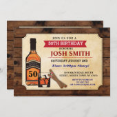 Invitation des Whisky Cigars de l'anniversaire de  (Devant / Derrière)