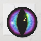 Invitation des yeux de dragons bleus et violets (Devant)