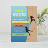 Invitation d'escalade de mur de fête (Debout devant)