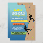 Invitation d'escalade de mur de fête (Devant / Derrière)