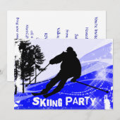 Invitation Descente sur les pistes de ski (Devant / Derrière)