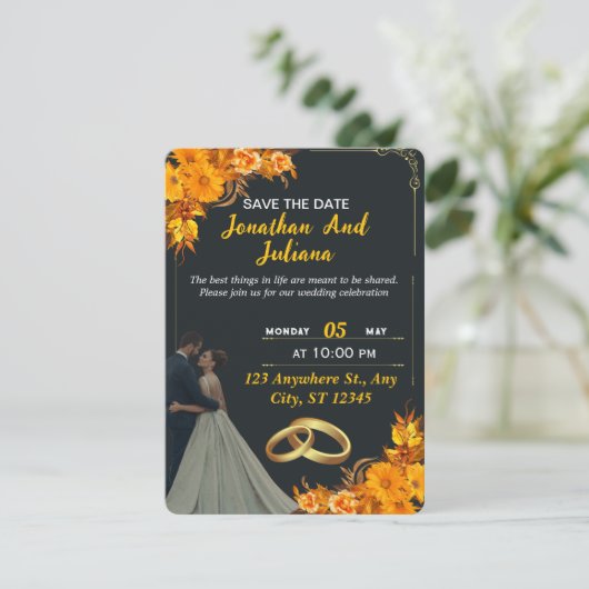 Invitation description de l'invitation (Debout devant)