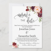 Invitation Désenregistrer les dates mariage date changer mars (Devant)