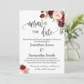 Invitation Désenregistrer les dates mariage date changer mars (Debout devant)
