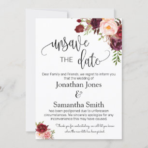 Invitation Désenregistrer les dates mariage date changer mars