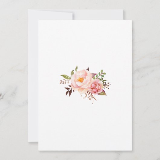 Invitation Désenregistrer les dates mariage date changer rose (Dos)