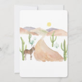 Invitation Desert Adventure Commence Succulent Boho Baby show (Dos)