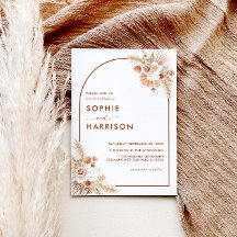 Desert Arch Boho Pampas Grass Terracotta Mariage
