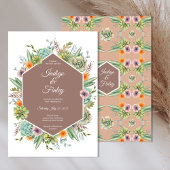 Invitation Desert Boho Succulents Cactus Mariage