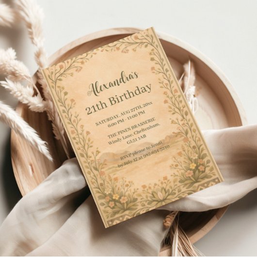 Invitation Desert Botanical Birthday