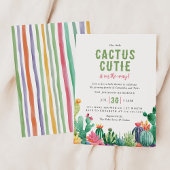 Invitation Desert Cactus Cutie Girl Baby Shower