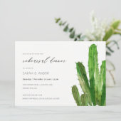 INVITATION DÉSERT CACTUS FOLIAGE EAU COULEUR RÉPÉTITION DÎNER (Debout devant)