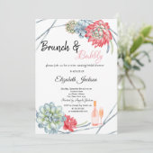 Invitation Desert Cactus Red Brunch & Bubbly Bridal (Debout devant)