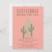 Invitation Desert Cactus Scottsdale Bachelorette (Devant)