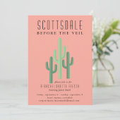Invitation Desert Cactus Scottsdale Bachelorette (Debout devant)