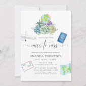 Invitation Desert Cactus Succulents Mlle À Mme Fête des marié (Devant)