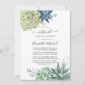 Invitation Desert Cactus Succuls Mariage virtuel en ligne (Devant)