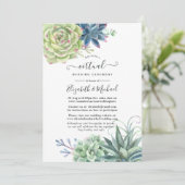 Invitation Desert Cactus Succuls Mariage virtuel en ligne (Debout devant)