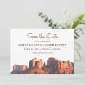 Invitation Desert Chic Sedona Enregistrer La Date (Debout devant)