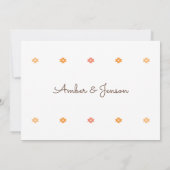 Invitation Desert Chic Sedona Enregistrer La Date (Dos)