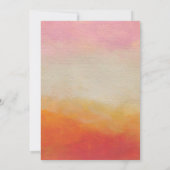 Invitation Desert Colours Abstrait Paysage fête générique (Dos)