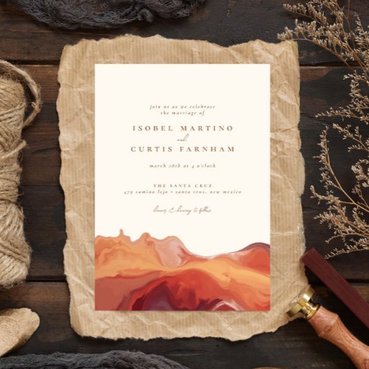 Invitation Desert Colours Terracotta Sud-Ouest Mariage