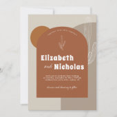 Invitation Désert de Boho minimal moderne | Terra Costa (Devant)