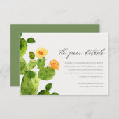 INVITATION DÉSERT DE COULEUR D'EAU VERTE INFORMATIONS SUR LES (Devant / Derrière)