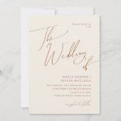 Invitation Désert de Whimsical | Beige Le Mariage De (Devant)