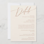 Invitation Désert de Whimsical | Beige Tout en un Mariage (Dos)