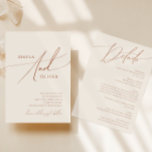 Invitation Désert de Whimsical | Beige Tout en un Mariage<br><div class="desc">Ce désert fantaisiste | beige tout en un faire-part de mariage est parfait pour votre simple rustique occidentale beige et terre cuite mariage. La palette de couleurs de saumons neutres est vintage au sud-ouest avec une touche rétro moderne. Le script est une délicate calligraphie minimaliste manuscrite qui est assez élégant...</div>