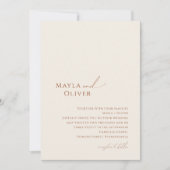 Invitation Désert de Whimsical | Mariage photo Monogramme bei (Devant)