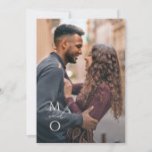 Invitation Désert de Whimsical | Mariage photo Monogramme bei (Dos)